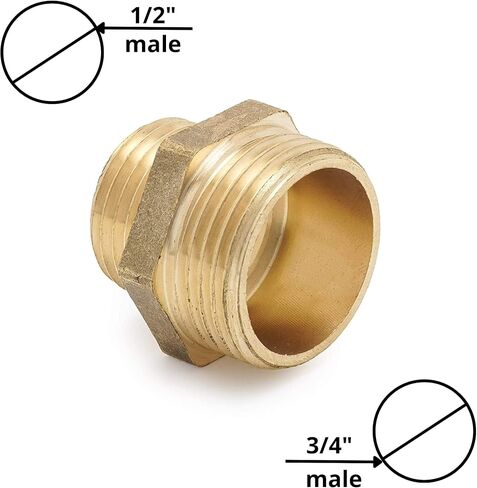 محول تركيب الانابيب 1/2 انش ذكر × 3/4 انش ذكر من النحاس الملولب تركيب ان بي تي in Kuwait