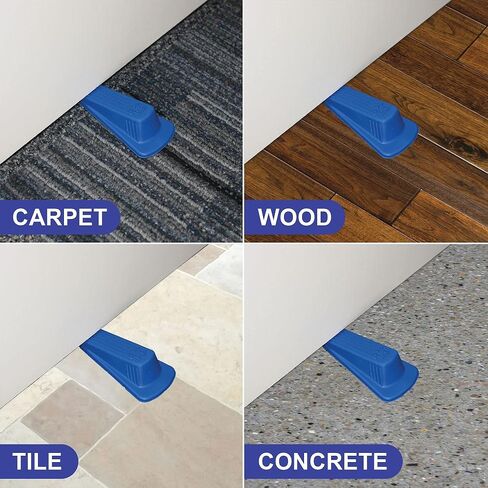 إسفين باب باب ذو أقدام كبيرة من ماستر مانيوفكتشرينغ، سدادة باب مطاطية كبيرة مضادة للانزلاق، سجادة متطابقة أو لون الأرضية، صنع في الولايات المتحدة الأمريكية، أزرق in Kuwait