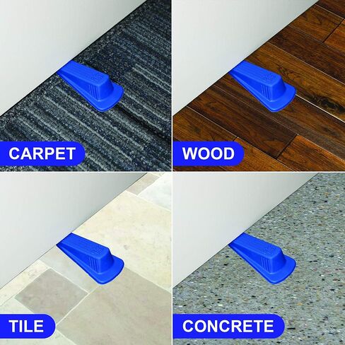 إسفين باب باب ذو أقدام كبيرة من ماستر مانيوفكتشرينغ، سدادة باب مطاطية كبيرة مضادة للانزلاق، سجادة متطابقة أو لون الأرضية، صنع في الولايات المتحدة الأمريكية، أزرق in Kuwait