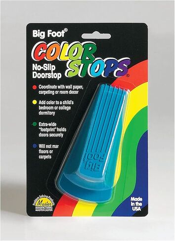 إسفين باب باب ذو أقدام كبيرة من ماستر مانيوفكتشرينغ، سدادة باب مطاطية كبيرة مضادة للانزلاق، سجادة متطابقة أو لون الأرضية، صنع في الولايات المتحدة الأمريكية، أزرق in Kuwait