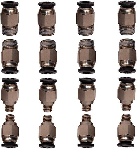 تركيبات هوائية أصلية من الفولاذ المقاوم للصدأ بجودة صناعية فيرست لير 8 × PC4-M10 + 8 × PC4-M6 لجميع طابعات Creality من Ender و CR in Kuwait