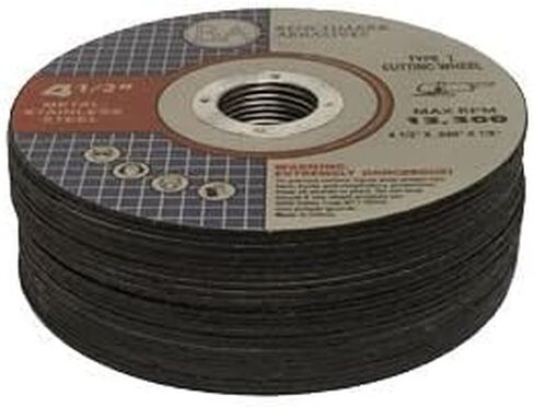 أدوات كاشطة قياسية مقاس 4-1/2 بوصة من أكسيد الألومنيوم ذات جودة رفيعة مقطوعة للمعادن والفولاذ المقاوم للصدأ بسمك 0.045 بوصة عجلة قطع من الألياف الزجاجية 7/8 بوصة - 100 حزمة in Kuwait