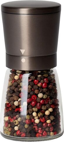 مطحنة الفلفل أو آلة نقع الملح لشيف الاحترافي - أفضل مطحنة توابل مع الفولاذ المقاوم للصدأ المصقول، علامة خاصة، شفرات من السيراميك، وحشونة قابلة للتعديل (برونزية داكنة) in Kuwait