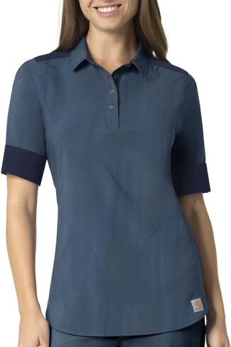 Carhartt Women's Open Placket Convertible Sleeve Top in Saudi Arabia