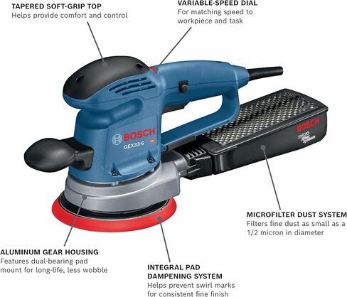 BOSCH GEX33-6N 6 In. Multi-Hole Random Orbit Sander/Polisher in Saudi Arabia