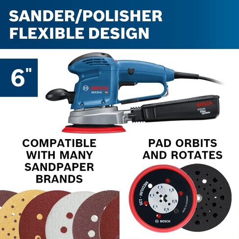 BOSCH GEX33-6N 6 In. Multi-Hole Random Orbit Sander/Polisher in Saudi Arabia