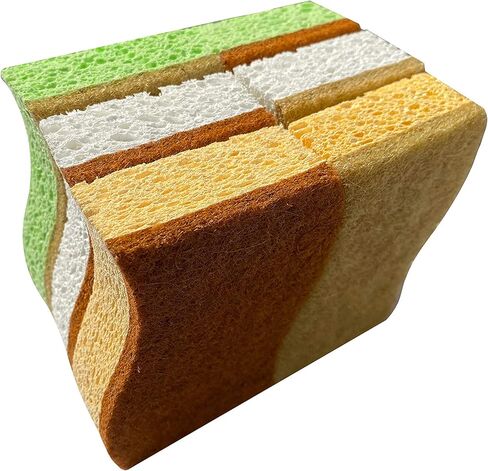 إسفنج طبي صديق للبيئة مكون من 6 أنواع من الإسفنج النباتي الطبيعي 12 عبوة من إسفنجة تنظيف ألياف النخيل مع إسفنج قابل للتحلل غير قابل للخدش ومتين لا يسبب رائحة المطبخ إسفنجات مطبخ صديقة للبيئة in Kuwait