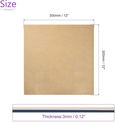DMiotech 12 بوصة × 12 بوصة 3 مم لوح أكريليك بلاستيكي سميك ورقة أكريليك PMMA لوح أكريليك للحرف اليدوية DIY عرض مشروع تسجيل فارغ أزرق شفاف in Kuwait