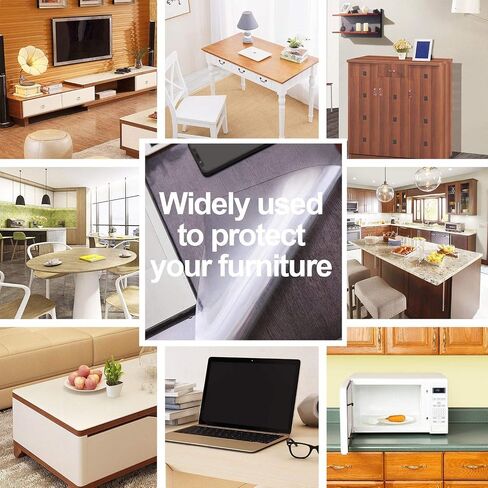 19 x 36 Inch Clear Table Cover Protector, 1.5mm Thick PVC Plastic Desk Protector, Clear Desk Mat, Waterproof Table Pad for Dining Table or Office Desk in Saudi Arabia