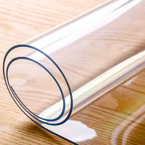 واقي غطاء طاولة شفاف مقاس 24 × 60 بوصة من VALLEY TREE، واقي مكتب من البلاستيك PVC بسمك 1.5 مم، بساط مكتب شفاف، وسادة طاولة مقاومة للماء لطاولة الطعام أو مكتب المكتب in Kuwait