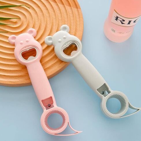 Multifunctional 4 in 1 Bottle Opener, New 4Pcs Manual Can Opener, Practical Kitchen Tool for Jar Opener, Suitable for Most of Bottles Cans Protecting the Nail. in Kuwait