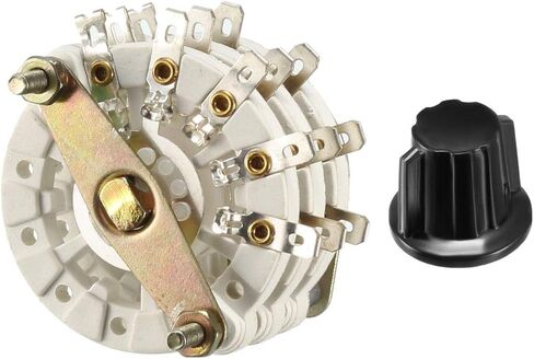 uxcell 3P4T 3 Pole 4 Position 3 Deck Band Channel Rotary Switch Selector with Knob in Saudi Arabia