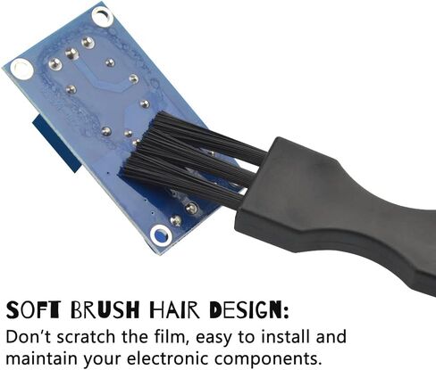 WMYCONGCONG 8 in 1 Plastic Handle Nylon Anti Static Brushes Cleaning Keyboard Brush Kit Portable Nylon Cleaning Brushes, Black in Saudi Arabia