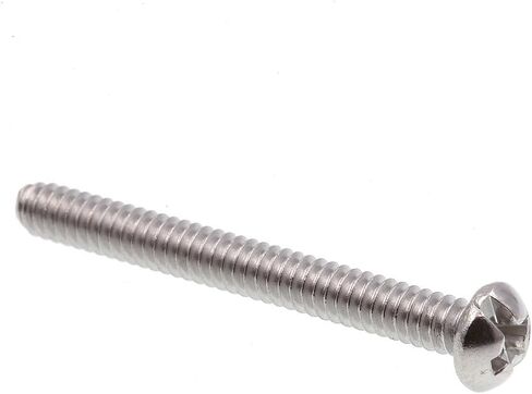 برغي آلة Prime-Line 9003227، رأس مستدير، مجموعة مشقوقة/فيليبس، #6-32 × 1-1/4 بوصة، فولاذ مقاوم للصدأ درجة 18-8، عبوة من 100 قطعة in Kuwait