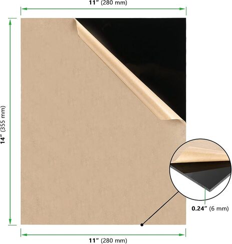قطعتان من JAPCHET مقاس 11 × 14 × 1/4 بوصة من ورق الأكريليك الأسود، صفائح زجاج شبكي مصبوبة باللون الأسود غير شفافة، لوحة لوحة أكريليك سوداء مع ورق واقي للحرف اليدوية وإطارات الصور واللافتات ومشاريع العرض in Saudi Arabia