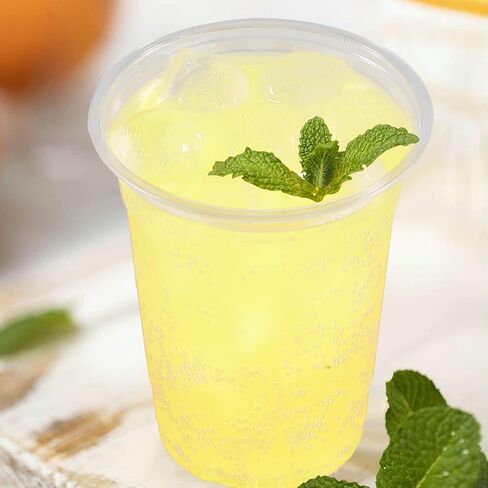[100 Sets - 12oz Plastic Cups with Lids and Straws, Disposable Cups for Iced Coffee, Smoothie, Milkshake, Cold Drinks - Clear in Saudi Arabia