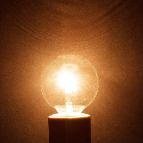 Simba Lighting Small Globe G16.5 Round Bulb 25W E12 Candelabra Base (10 Pack) for Chandelier, Ceiling Fan, Decorative Vanity Lights, Sconce, Aromatic Wax Warmer, Frosted Glass 120V, 2700K Warm White in Saudi Arabia