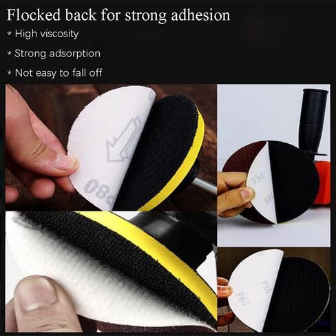 30Pcs 6-Inch PSA Sanding Discs, 6-Grit NO-Hole Self Stick Aluminum Oxide Sandpaper | 5 Each of 80/100/120/180/240/400 Grit, Adhesive Back Sandpaper, for Wood, Metal, Auto & Furniture Polishing & Sanding in Saudi Arabia