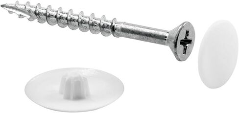 Prime-Line EP 16044 Screw Cap Cover, Plastic Construction, White (12 Pack) in Saudi Arabia