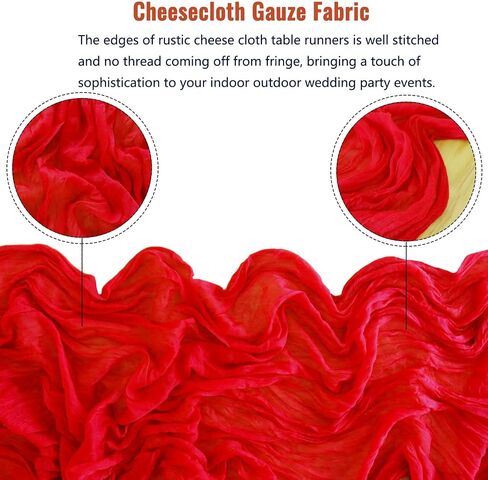 Hunter Green Gauze Table Runner Cheesecloth Fabric 10ft Cheese Table Runners Boho Table Runner 120 Inch Long Wedding Table Cover Cheese Cloth Table Runner for Party Birthday Reception in Kuwait