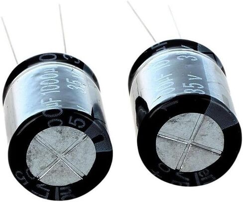 PoiLee 1000 فائق التوهج 35 فولت مكثف 13X21mm ± 20% مكثفات ألومنيوم كهربائيا 105 C (عبوة من 6 قطع) in Kuwait