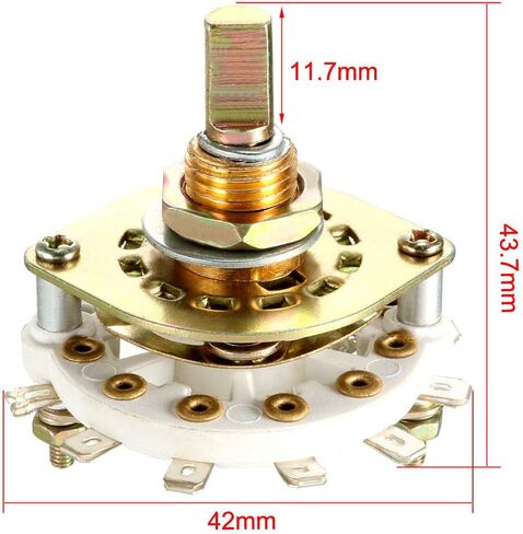 uxcell 1P7T 1 Pole 7 Position 1 Deck Band Channel Rotary Switch Selector with Knob in Saudi Arabia