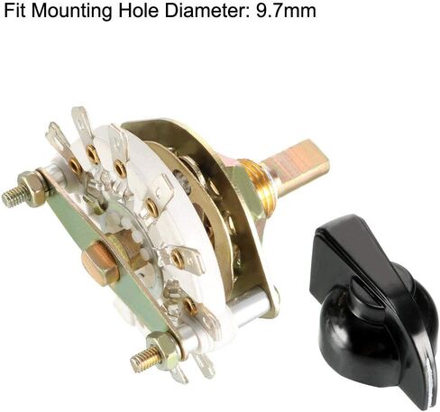 uxcell 1P7T 1 Pole 7 Position 1 Deck Band Channel Rotary Switch Selector with Knob in Saudi Arabia