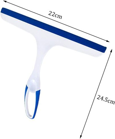 2 Pcs Window Squeegees with No-Slip Handle, Glass Wiper for Kitchen Home Car Bathroom Mirror Shower (2*Blue) in Saudi Arabia