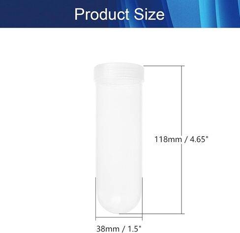 Aicosineg 30Pcs 100ml Plastic Centrifuge Tube Storage Liquid Centrifuge Tube with Snap Cap for Sample Laboratory School Educational Mark Microcentrifuge Round Bottom Clear Storage Vial Container in Saudi Arabia