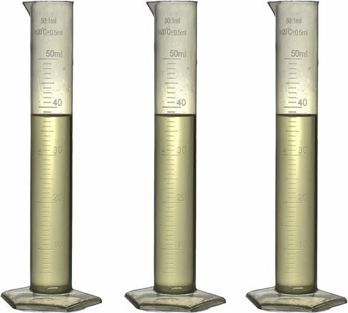 أسطوانة قياس متدرجة من بلاستيك البولي بروبيلين 50 مل 3 عبوات (50 مل، 3) in Kuwait