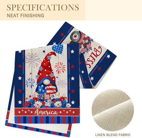 مفرش طاولة الرابع من يوليو، مفرش طاولة وطني، تماثيل الرابع من يوليو على مفارش طاولة شاحنة حمراء بطول 72 بوصة، قماش طاولة قهوة صغير لعيد الاستقلال بنجوم أمريكية مخططة لغرفة الطعام المنزلية in Kuwait