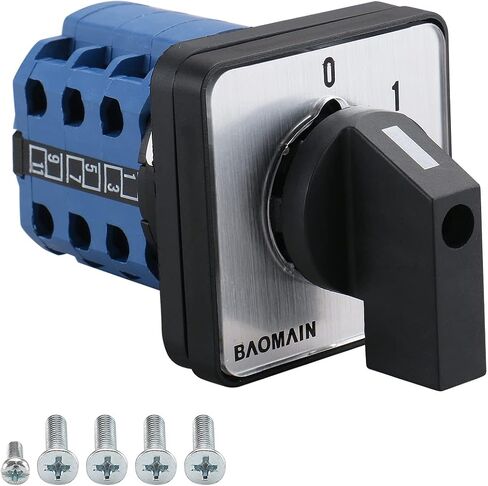 Baomain Rotary Cam Changeover Switch LW28-20/0123.3 660V 20A 12 Terminals 4 Positions in Saudi Arabia