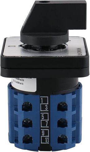 Baomain Rotary Cam Changeover Switch LW28-20/0123.3 660V 20A 12 Terminals 4 Positions in Saudi Arabia