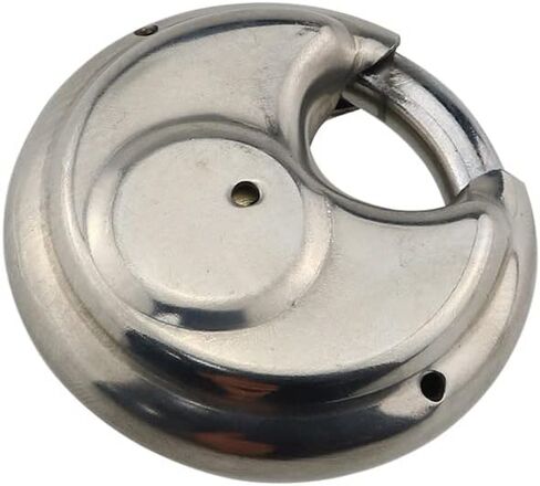 Disc Padlock ZCZQC 60mm Stainless Steel Discus Lock with Key for Sheds, Storage Unit, Garages, Fence and Outdoors, Silver Tone in Saudi Arabia