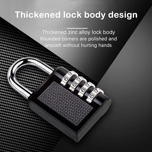 مجموعة اقفال كومبو مكونة من 4 ارقام مقاومة للماء لبوابة الامتعة من 4 قطع، عبوة من 4 قطع in Kuwait