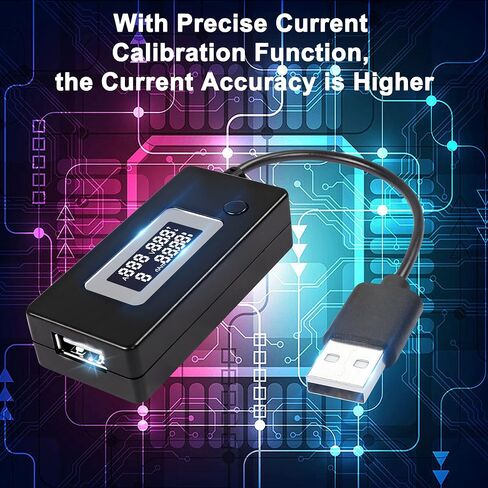 MEIRIYFA USB Volatage/Amps Power Meter Tester,4-30V 0-3A USB 3.0 Digital Multimeter Voltage-Current Monitor Detector with LCD Display for USB Device in Saudi Arabia