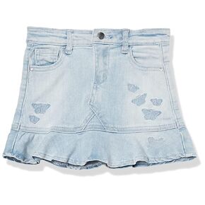 GUESS Girls' Little Butterfly Embroidered Stretch Denim Skirt in Saudi Arabia