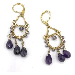 Cookie Lee Old World Amethyst Earrings (D22) 89380 in Saudi Arabia