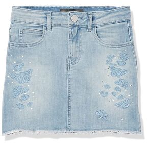 GUESS Girls' Big Embroidered Butterfly Stretch Denim Skirt in Saudi Arabia