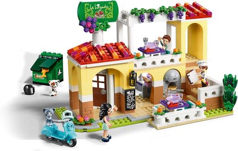 LEGO Friends Heartlake City Restaurant 41379 Restaurant Playset with Mini Dolls and Toy Scooter for Pretend Play, Cool Building Kit Includes Toy Kitchen, Pizza Oven and More (624 Pieces) in Saudi Arabia
