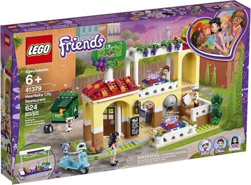 LEGO Friends Heartlake City Restaurant 41379 Restaurant Playset with Mini Dolls and Toy Scooter for Pretend Play, Cool Building Kit Includes Toy Kitchen, Pizza Oven and More (624 Pieces) in Saudi Arabia