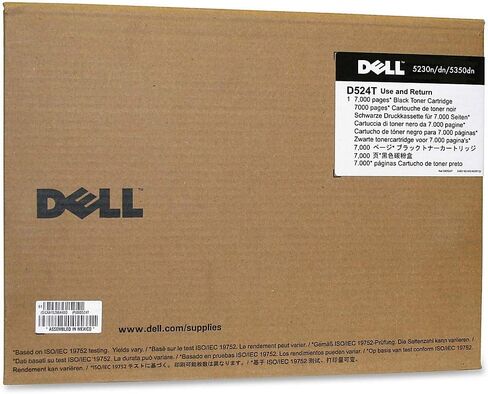 Dell D524T Black Toner Cartridge for 5230, 5350 Laser Pritners,6 X 12 X 16 in Saudi Arabia