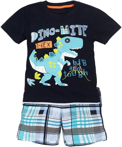 Evelin LEE Baby Boy Short Sleeve T-Shirts and Stripe Shorts 2pcs Set Clothes in Kuwait