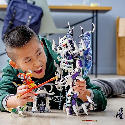 مجموعة بناء الألعاب الإبداعية LEGO Monkie Kid The Bone Demon 80028؛ مجموعة اللعب أثناء البناء الرائعة للأطفال (1,375 قطعة) in Saudi Arabia