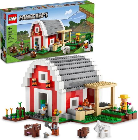 LEGO Minecraft The Red Barn 21187 Building Toy Set for Kids, Girls, and Boys Ages 9+ (799 Pieces) in Kuwait