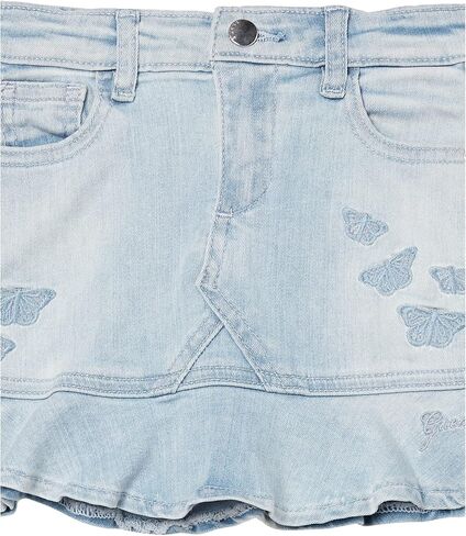 GUESS Girls' Little Butterfly Embroidered Stretch Denim Skirt in Saudi Arabia