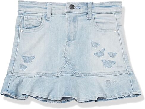 GUESS Girls' Little Butterfly Embroidered Stretch Denim Skirt in Saudi Arabia