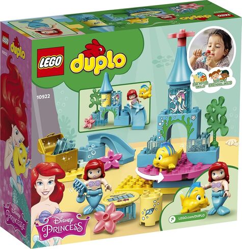 LEGO DUPLO Disney Ariel's Undersea Castle 10922 Imaginative Building Toy for Kids; Ariel and Flounder’s Princess Castle Playset Under The Sea (35 Pieces) in Saudi Arabia
