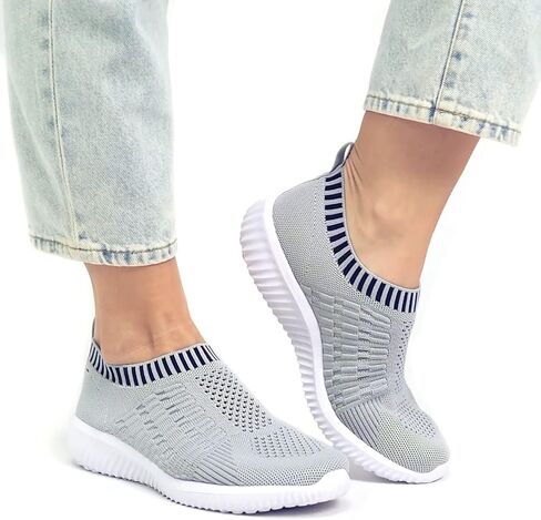 TIOSEBON Women's Athletic Walking Shoes Slip On Casual Mesh-Comfortable Tennis Workout Sneakers in Saudi Arabia