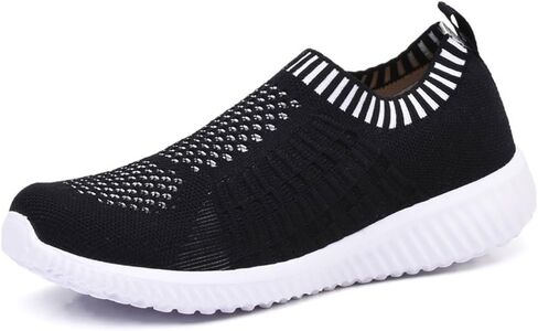 TIOSEBON Women's Athletic Walking Shoes Slip On Casual Mesh-Comfortable Tennis Workout Sneakers in Kuwait